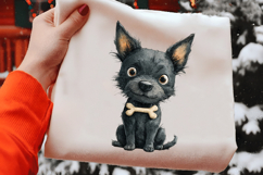 Whimsical Black Dog Clipart Product Image 2