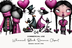 Whimsical black romance clipart Product Image 1