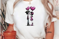 Whimsical black romance clipart Product Image 3