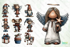 Whimsical Blue Christmas Clipart Bundle Product Image 2