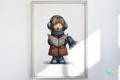 Whimsical Blue Christmas Clipart Bundle Product Image 5