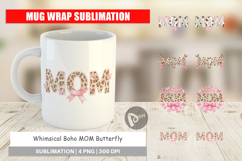 Boho MOM Butterfly Mug Wrap Product Image 1