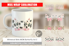 Boho MOM Butterfly Mug Wrap Product Image 1