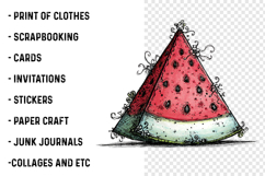 Whimsical Boho Watermelon Clipart Product Image 2