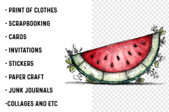 Whimsical Boho Watermelon Clipart Product Image 2