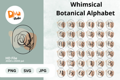 Whimsical Botanical Alphabet Monogram Product Image 1