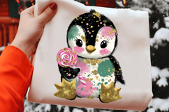 Whimsical Brush Stock Christmas Penguin Clipart Product Image 3