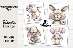 Whimsical Bunny Clipart Product Image 1