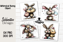 Whimsical Bunny Clipart Product Image 1