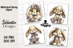 Whimsical Bunny Clipart Product Image 1