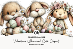 Whimsical Bunny Easter Clipart Product Image 1