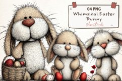 Whimsical Bunny Easter Clipart Product Image 1