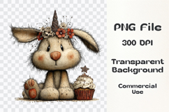 Whimsical Bunny Unicorn Clipart Product Image 3