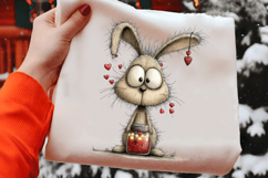 Whimsical Bunny Valentine's Day Clipart Product Image 2