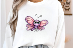 Whimsical Butterfly Flower Clipart Product Image 3