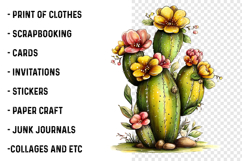 Whimsical Cactus Clipart Product Image 2