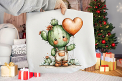 Whimsical Cactus Valentine Clipart Product Image 2