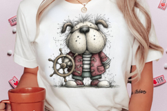 Whimsical Captain Bruno Bulldog Clipart Product Image 2