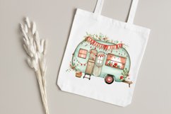 Christmas Whimsical Caravan Watercolor Sublimation Clipart Product Image 7