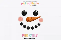 A whimsical face PNG with a warm orange carrot-shaped nose, rosy blush circles, large black eyes, and several small black details below.