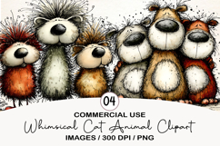 Whimsical Cat Animal Clipart Product Image 1