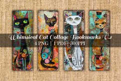 Whimsical Cat Collage Bookmark V.1 Product Image 2