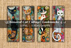 Whimsical Cat Collage Bookmark V.2 Product Image 2