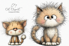 Whimsical Cat Clipart Product Image 1