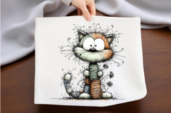 Whimsical Cat Clipart Sublimation Product Image 2
