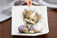 Whimsical Cat Clipart Sublimation Product Image 2