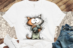 Whimsical Cat Clipart Sublimation Product Image 3