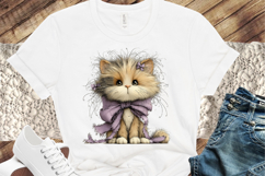 Whimsical Cat Clipart Sublimation Product Image 3