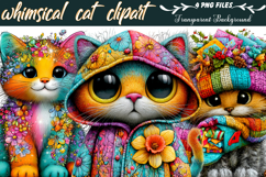 Whimsical Cat Clipart Product Image 1