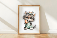 Whimsical Cat Easter Clipart Product Image 3