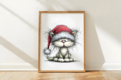 Whimsical Cats Christmas Clipart Product Image 3