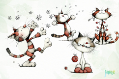 Whimsical Cats Christmas Sublimation Product Image 1
