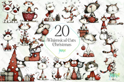 Whimsical Cats Christmas Sublimation Product Image 1