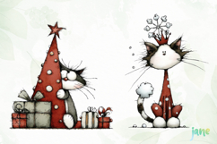 Whimsical Cats Christmas Sublimation Product Image 6