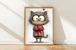 Whimsical Cats Valentine's Day Clipart Product Image 3