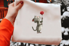 Whimsical Cats Valentines Day Clipart Product Image 2