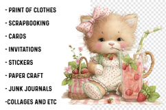 Whimsical Cats Summer Clipart Product Image 2