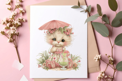 Whimsical Cats Summer Clipart Product Image 3