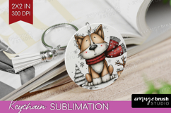 Whimsical Christmas Keychain PNG - Cute Animal Keychain Product Image 1