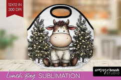 Whimsical Christmas Lunch Bag - Cute Animal Lunch Bug PNG Product Image 1