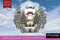 Whimsical Christmas Wind Spinner Sublimation PNG - Cute Product Image 1