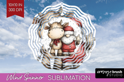 Whimsical Christmas Wind Spinner Sublimation PNG - Cute Product Image 1