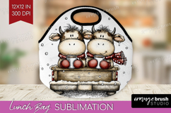 Whimsical Christmas Lunch Bag - Cute Animal Lunch Bug PNG Product Image 1