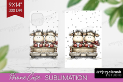 Whimsical Christmas Phone Case PNG - Cute Animal Case PNG Product Image 1