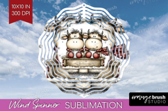 Whimsical Christmas Wind Spinner Sublimation PNG - Cute Product Image 1