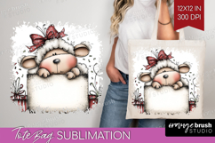 Whimsical Christmas Tote Bag - Cute Animal Tote Bag PNG Product Image 1